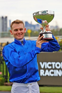 Observer wins the 2026 Australian Guineas at Flemington Racecourse ridden by Ethan Brown and trained by Ciaron Maher