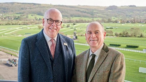 JCR chief executive Jim Mullen with Robin Mills, CEO of Compass Group UK and Ireland