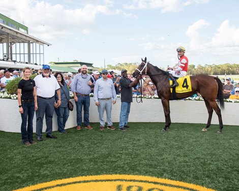 Destino D'Oro wins the 2026 Hillsborough Stakes at Tampa Bay Downs