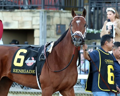 Renegade wins the 2026 Arkansas Derby at Oaklawn Park