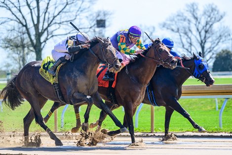 Trouble Calling with Luis Saez wins the Lafayette at Keeneland in Lexington, Ky. on April 3, 2026