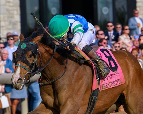 Trendsetter wins the Lexington Stakes at Keeneland