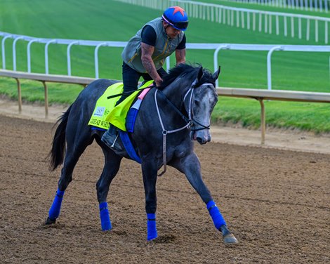 Great White<br>
Training at Churchill Downs on April 26, 2026.