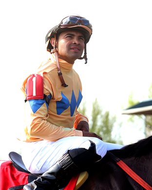 Expensive Queen (outside) and Segesta wins the Jenny Wiley Stakes on Saturday, April 11, 2026 at Keeneland