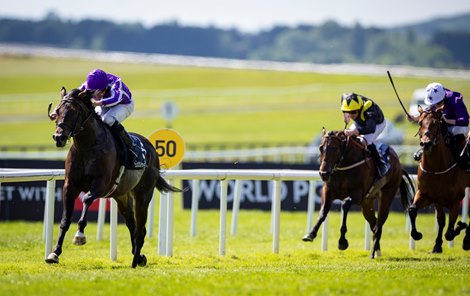 Gstaad and Ryan Moore winners of the Irish 2,000 Guineas. The Curragh. Photo: Patrick McCann/Racing Post 23.05.2026