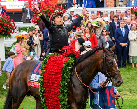 Golden Tempo with Jose Ortiz wins the Kentucky Derby (G1) at Churchill Downs in Louisville, Ky., on May 2, 2026
