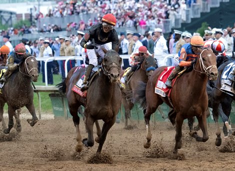 Golden Tempo with Jose Ortiz wins the Kentucky Derby, presented by Woodford Reserve, (G1) at Churchill Downs in Louisville, Ky., on May 2, 2026.