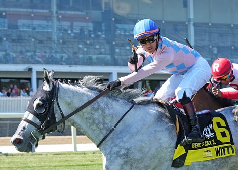 Witty wins the 2026 Ben's Cat Stakes at Laurel Park
