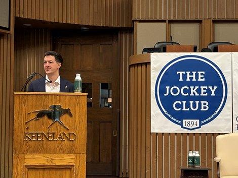 Ben Bernhard describes the advances in Stable Analytics during the Welfare and Safety of the Racehorse Summit at Keeneland
