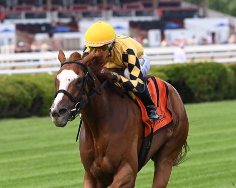 To a Flame wins the 2026 Wild Applause Stakes at Saratoga Race Course
