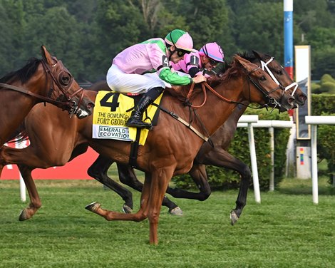 Ole Crazy Bone wins the 2026 Bowling Green Stakes at Saratoga Race Course