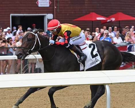Booked wins the 2026 Sanford Stakes at Saratoga Race Course