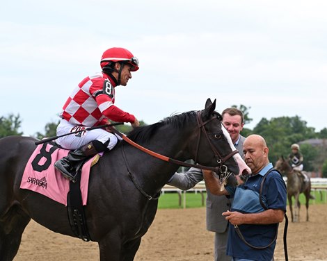 Stress Relief wins the 2026 Adirondack Stakes at Saratoga Race Course