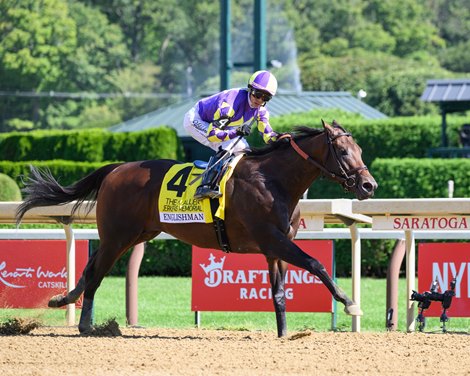 Englishman with Jose Ortiz wins the H. Allen Jerkens Memorial Stakes (G1) at Saratoga Race Course in Saratoga Springs, NY., on Aug. 29, 2026.