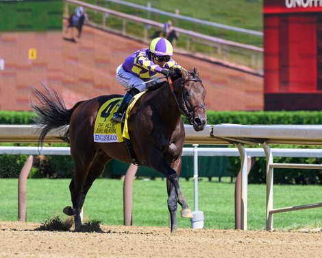 Englishman with Jose Ortiz wins the H. Allen Jerkens Memorial Stakes (G1) at Saratoga Race Course in Saratoga Springs, NY., on Aug. 29, 2026.
