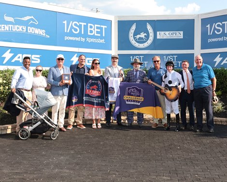 Tiffany (IRE) wins the 2026 Kentucky Turf Cup Invitational Stakes at Kentucky Downs