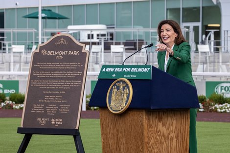 Kathy Hochul, 2026 Belmont Park Opening Day Ribbon Cutting Ceremony, September 18 2026