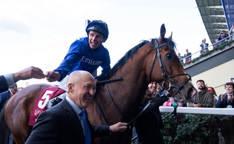Ombudsman (William Buick) wins the Champion Stakes Ascot 17.10.26 Pic: Edward Whitaker